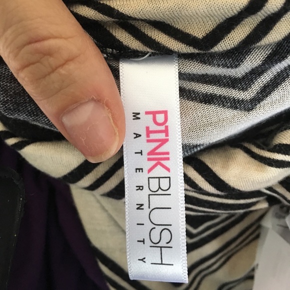 PinkBlush Black & Tan Maternity Skirt Medium - Picture 2 of 3